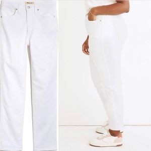 White Madewell Stovepipe Jeans